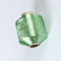 Fil teint 100% polyester FDY 150D/36F à faible torsion pour étiquettes tissées, tricot et couture