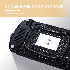 750W 6 cài đặt bánh mì nướng dưới cơ sở lưu trữ dây trẻ em nhà bếp di động 2 lát máy nướng bánh mì - Product Image 6