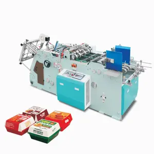 Factory Direct Machinery Cake Box Making Manual Paper Lunch Box Carton Paper bowl Kraft Tube Gluing Sealing Machine