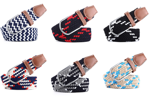 Custom Casual Tactical <span class=keywords><strong>Belt</strong></span> para Mulheres e Homens Elastic Knitted Sports Golf <span class=keywords><strong>Belt</strong></span> com Metal para Buckle Woven Stretch Trançado - Product Image 4