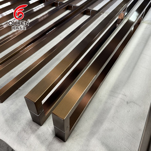 Tùy chỉnh kinh doanh khách sạn dự án cửa trước thêm dài xử lý Rose Gold chải sang trọng hiện đại trang trí nội thất cửa chính xử lý - Product Image 1