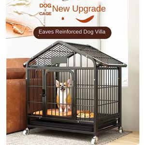 Katı tasarım köpek kafesi küçük orta ölçekli köpekler için Teddy Golden Retriever Samoki Bold Pet kare tüp Metal ev köpek evi düğmesi - Product Image 4