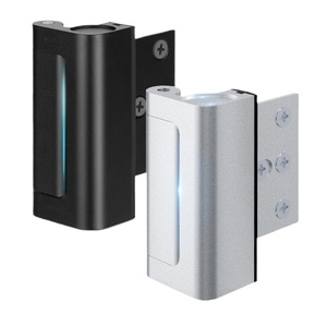 Serrures de porte de sécurité pour enfants en aluminium, finition argentée, renfort métallique, cylindres de serrure de 3 pouces, résistance aux chocs de 800 lb - Product Image 1