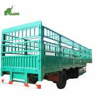 Semi-remorques de transport de bétail et de marchandises 60 tonnes 3 essieux de type remorque-bâtiment, fabriquées en Chine, à vendre