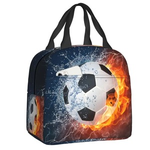 Soccer Basketball Volleyball Cartoon Sports Printed Thermal Bag Children Boys Girls Lightweight Handheld Dining Bag