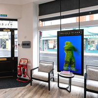 Écran d'affichage LCD double face suspendu de 43 à 49 pouces, affichage numérique intelligent pour la publicité, affichage pour vitrine de magasin