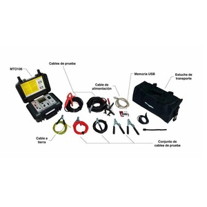 Ohmmètre de transformateur Megger MTO106, testeur de résistance CC 1mA-6A pour le test d'équipements électriques - Product Image 4