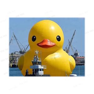 Canard <span class=keywords><strong>gonflable</strong></span> géant jaune flottant commercial, ballon publicitaire, jouet, bouée, utilisation en piscine, en mer, taille et couleur personnalisables, pompe électrique - Product Image 2