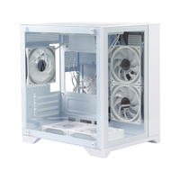 Casing PC Mid Tower MANMU Terlaris, Kaca Temper, Gaming Matx RGB USB 3.0, Aluminium Alloy, Kabinet CPU ITX, Ready Stock