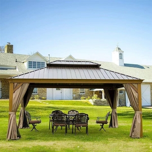 Recentemente progettato all'aperto impermeabile 3M * 3.65M in metallo Hard Top Patio terrazza parasole giardino Gazebo con tetto - Product Image 2