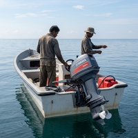 Promo Panas Mesin Motor Tempel Yamaha Enduro 2 Tak 40hp Tiller Long Shaft Bensin 40 hp