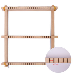 <span class=keywords><strong>Métier</strong></span> <span class=keywords><strong>à</strong></span> <span class=keywords><strong>tisser</strong></span> portable <span class=keywords><strong>en</strong></span> <span class=keywords><strong>bois</strong></span> massif, personnalisable, pour débutants et enfants, avec deux aiguilles et tiges métalliques, idéal pour le bricolage. - Product Image 4