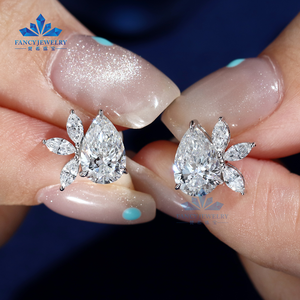 Pendientes de Diamantes Cultivados en Laboratorio de Oro de 14K y 18K Personalizados, Joyería con Certificación IGI, Pendientes de Diamantes Cultivados en Laboratorio VVS para Hombre y Mujer - Product Image 2