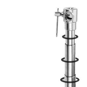 Fotografie achtergrondstandaard met telescopische dwarsbalk 3m roestvrij staal met verdikte buisdiameter zilveren portaalkader voor Ba - Product Image 5