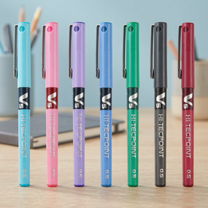 For Hi-Tecpoint V5 0.5mm Rollerball <b>Pen</b> Gel Ink Business Signature Writing Tool Needle Tip Plastic Shell Made in Japan - Product Image 3