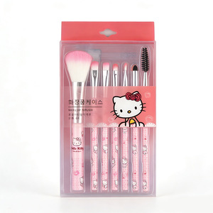 Set di 7 Pennelli da Trucco in Fibra Sintetica con Manico in Plastica, Strumento Cosmetico Kawaii <span class=keywords><strong>per</strong></span> Ombretto - Product Image 5