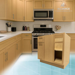 Gabinetes de Cocina con Base para Estantería BBC36-12 en Roble Blanco |   Gabinetes RTA para proyectos inmobiliarios estadounidenses |   Gabinetes para esquina de cocina - Product Image 1