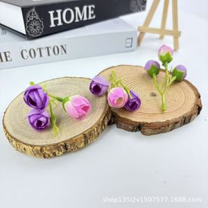 Fleurs artificielles Qiye, guirlande de boutons de rose en soie plastique, décoration de mariage, accessoires faits main pour épingles à cheveux DIY - Product Image 5