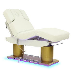<span class=keywords><strong>Lit</strong></span> de massage électrique motorisé - Norme européenne, base dorée, éclairage LED, <span class=keywords><strong>lit</strong></span> de spa chauffant pour salon - Product Image 2