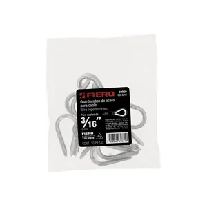 FIERO 3/16 \ "acciaio cavo ditali scatola con 10 pezzi borsa con 10 pezzi per cavi in acciaio - Product Image 4