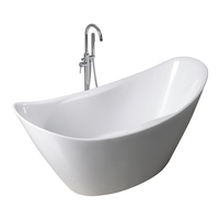 Baignoire autoportante noire en acrylique de haute qualité certifiée CE/CUPC, double extrémité, en forme de pantoufle, avec fonction bain à remous