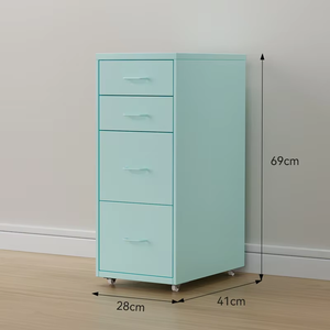 Armoire <span class=keywords><strong>de</strong></span> classement étroite en métal à 4 tiroirs, armoire <span class=keywords><strong>de</strong></span> bureau, armoire <span class=keywords><strong>de</strong></span> classement verticale en acier pour la maison, le bureau, l'école, les équipements - Product Image 2