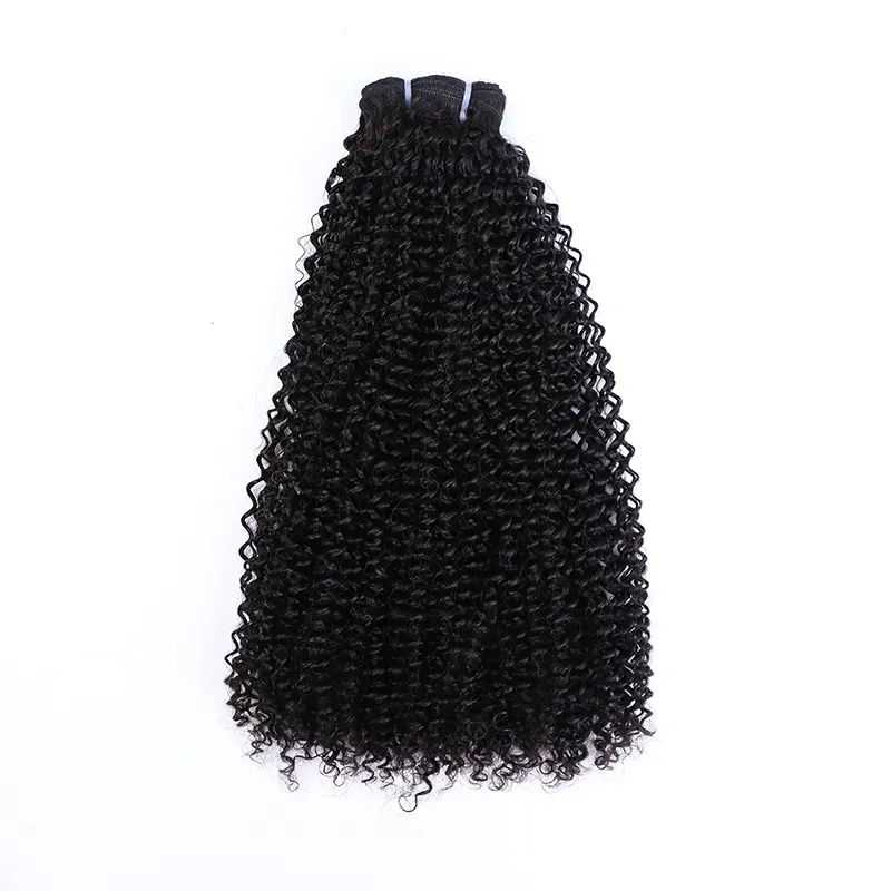 12a Grade Afro Kinky Curly Cuticula Uitgelijnd Braziliaanse Zijdeachtige Custom Verpakking Natuurlijke Dubbel Getekende Maagdelijke Haarbundels En Gros