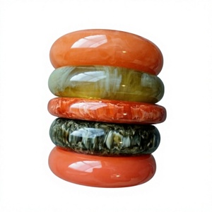 New best Quality Resin <b>Bangle</b> Stylish Design Mold Round Circular Shape Artistic DIY Casting Craft Red Yellow Blue Pattern Woman - Product Image 5
