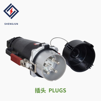 Connecteur mâle-femelle industriel haute puissance 250A étanche IP67 à contacts en laiton robuste pour alimentation au sol/aéroport