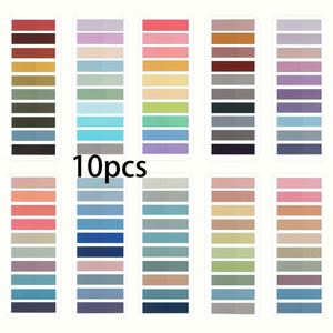 10 Juegos de Etiquetas de Índice de Colores Morandi, Notas Adhesivas Escribibles, Marcadores de Páginas para Cuadernos, Agendas y Papelería - Product Image 5