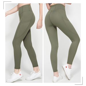 Leggings de Yoga en Stock, Pantalones de Yoga de Compresión Personalizados, Leggings Deportivos para Mujer <span class=keywords><strong>con</strong></span> Múltiples Bolsillos - Product Image 3