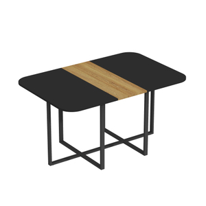 ชุดโต๊ะรับประทานอาหารสไตล์โมเดิร์น 7 ชิ้น พร้อมเก้าอี้หนัง PU สีดำ 6 ตัว เฟอร์นิเจอร์รับประทานอาหารที่เป็นมิตรกับสิ่งแวดล้อมและทนทานสำหรับพื้นที่ขนาดเล็ก - Product Image 6