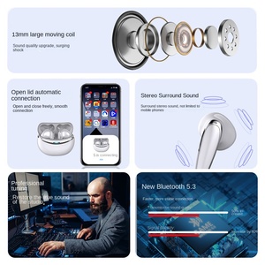 Mô Hình Tư Nhân Không Dây Stereo Trong Tai Tai Nghe Thông Minh Công Nghệ Màu Đen Giảm Tiếng Ồn LED Không Thấm Nước <span class=keywords><strong>Bluetooth</strong></span> Đơn Giản Thời Trang - Product Image 2