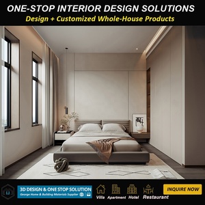 Solución Integral de Proyecto Llave en Mano, Sala de Estar y Dormitorio de Lujo, Renderizado 3D de Toda la Casa, Decoración del Hogar, Diseño de Interiores para Villa - Product Image 3