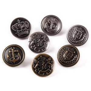 Botones <span class=keywords><strong>de</strong></span> Metal <span class=keywords><strong>de</strong></span> Latón Vintage Personalizados, Estilo Británico, Botón con Diseño <span class=keywords><strong>de</strong></span> León Dorado, <span class=keywords><strong>Ancla</strong></span> y Corona para Traje, Blazer o Abrigo - Product Image 3