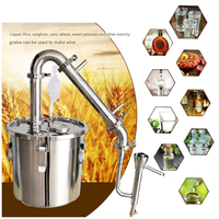 Distillateur d'éthanol à biofuel en acier inoxydable 304 à petite échelle, équipement de production d'alcool de qualité carburant 220V/110V pour la production de vin et de céréales