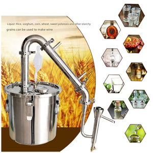 Equipo de producción de alcohol de grado combustible para biocombustible de <span class=keywords><strong>etanol</strong></span>, destilador de acero inoxidable 304 a pequeña escala, 220v/110v para vino y grano - Product Image 2