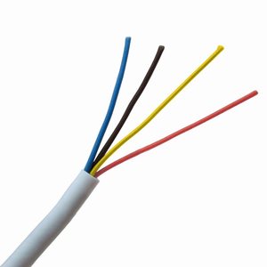22AWG 4ตัวนำทองแดงสำหรับวีดีโออินเตอร์คอมเคเบิ้ล/วิดีโอ<span class=keywords><strong>ประตู</strong></span>โทรศัพท์สาย/สัญญาณเตือนกันขโมยสายเคเบิลสีขาว pvcjacket - Product Image 2