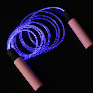 Cordes à <span class=keywords><strong>sauter</strong></span> lumineuses à fibres optiques en acier rechargeables améliorées pour adultes, exercice de fitness, <span class=keywords><strong>corde</strong></span> à <span class=keywords><strong>sauter</strong></span> - Product Image 3