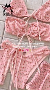 My أنماط جديدة مخصصة النساء البيكينيات مثير امرأة ملابس السباحة خليط عالية الخصر بيكيني البرازيلي - Product Image 3