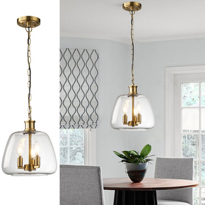 Lustre suspendu pour la <span class=keywords><strong>maison</strong></span>, salon, salle à manger, îlot de <span class=keywords><strong>cuisine</strong></span>, bar, finition noire, ampoule E26, lustre simple - Product Image 2