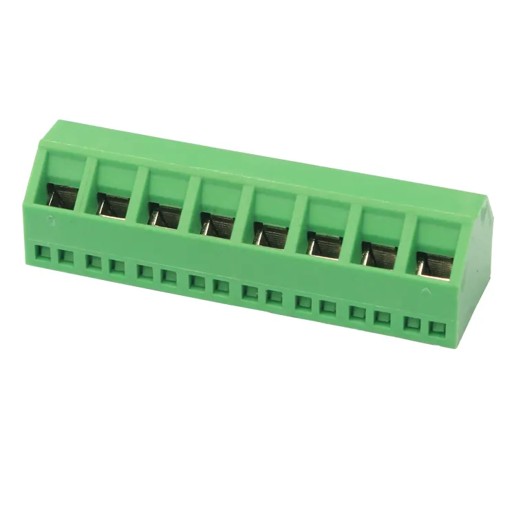5.0/5.08mm pitch 45 degree grounding wire pcb screw terminal block for brass cage