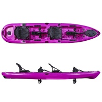 Kayak double tandem LSF Sit-On-Top pour la pêche, propulsion par pédale, plastique, longueur >4m, deux personnes, pour l'océan