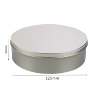 Nouveau design rond bijoux en étain conteneur de bonbons à la menthe emballage de boîte-cadeau en étain gros pots en fer blanc en métal couvercle plat boîte en fer en stock