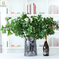 Plantes artificielles en gros, verdure, toucher réaliste, branche de feuille de menthe pour l'arrangement floral, givrée