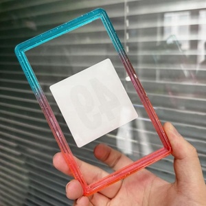 Plaque de protection arrière en TPU à paillettes dégradées 35pt pour cartes gradées, avec plaque en acrylique transparente pour PSA Slab - Product Image 3