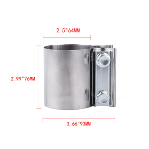 Abrazadera de tubo de escape de acero inoxidable de 2,5 pulgadas y 64 mm para modificación de automóviles y montaje de tubo de escape - Product Image 1