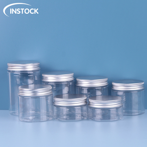 Food Packaging clear Empty Plastic Jars 50ml 60ml 100ml 120ml 150ml 200ml 250ml Cream jars Plastic cosmetic containers Jars
