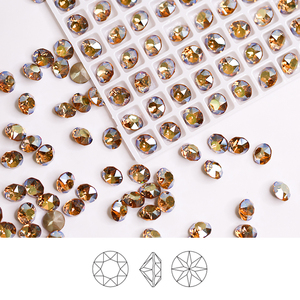 Paso Sico Xirius Chaton Glass Pointback 3D, Pedrería Suelta sin Fijación en Caliente para Prendas, Bolsos, Arte de Uñas y Zapatos - Product Image 1