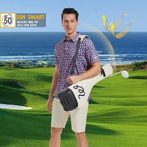 Polo de golf pour homme à manches courtes, imprimé, respirant, en maille, 100% polyester, col classique - Product Image 2